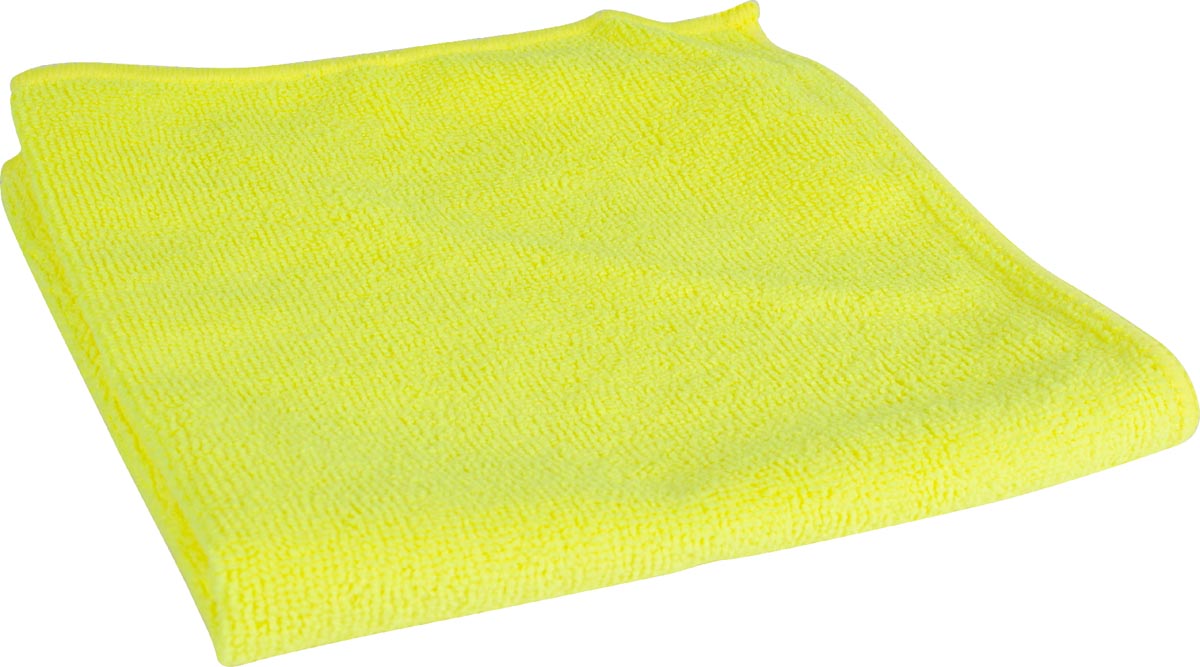Microvezeldoek, ft 40 x 40 cm, geel, pak van 10 stuks afbeelding