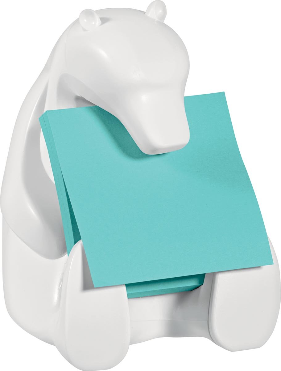 Post-it Super Sticky Z-notes dispenser, beer, voor ft 76 x 76 met 1 blok van 90 blaadjes blauw afbeelding