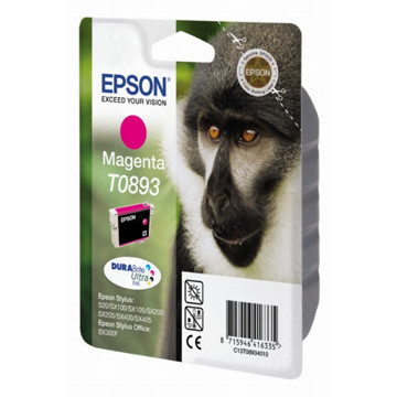 Epson inktcartridge T0893, 135 pagina's, OEM C13T08934011, magenta
