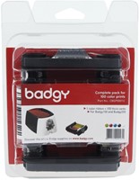 Pakket van 1 x kleurenlint en 100 blanco kaarten van 0,76 mm voor Badgy100 of Badgy200-2