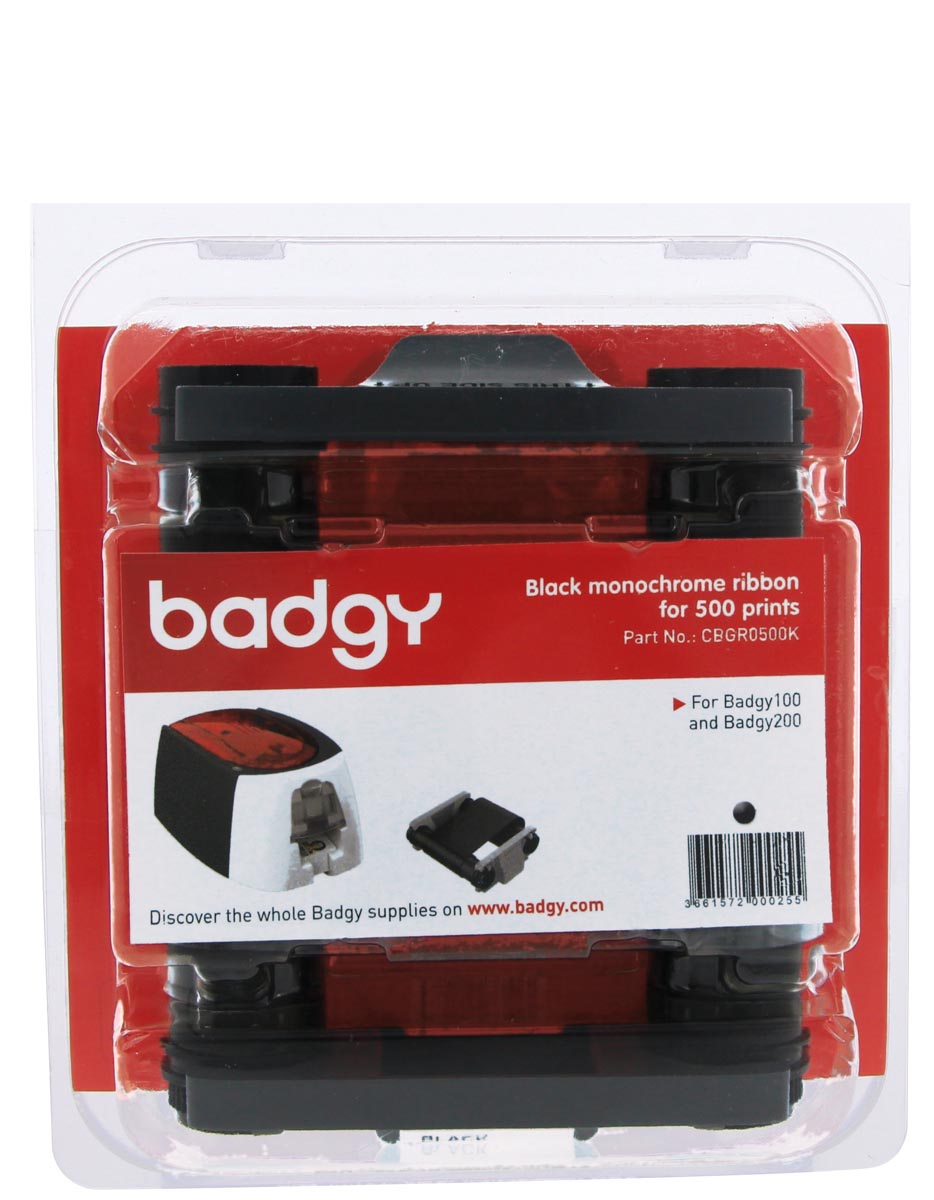 Lint zwart (500 prints) voor Badgy100 & Badgy200 Lint zwart (500 prints) voor Badgy100 & Badgy200