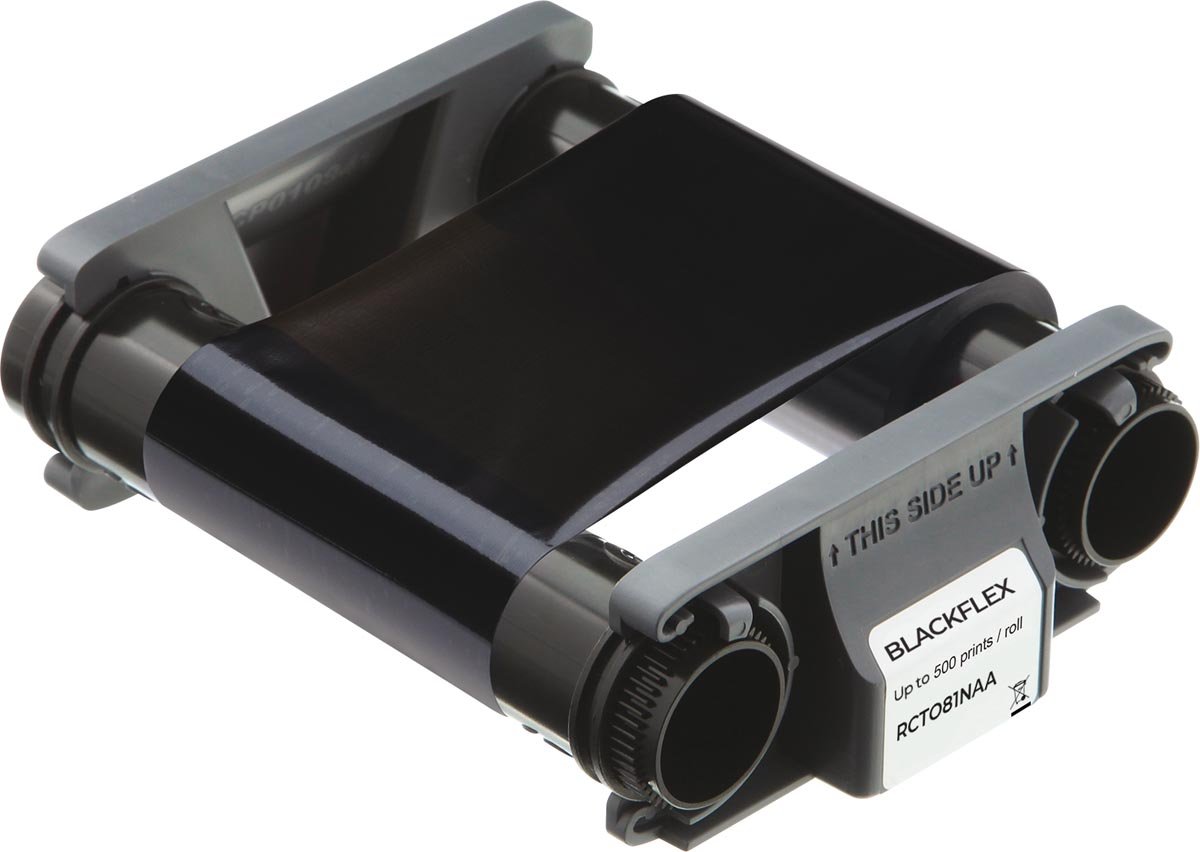 Badgy lint Blackflex monochroom zwartn voor kaarten uit papier