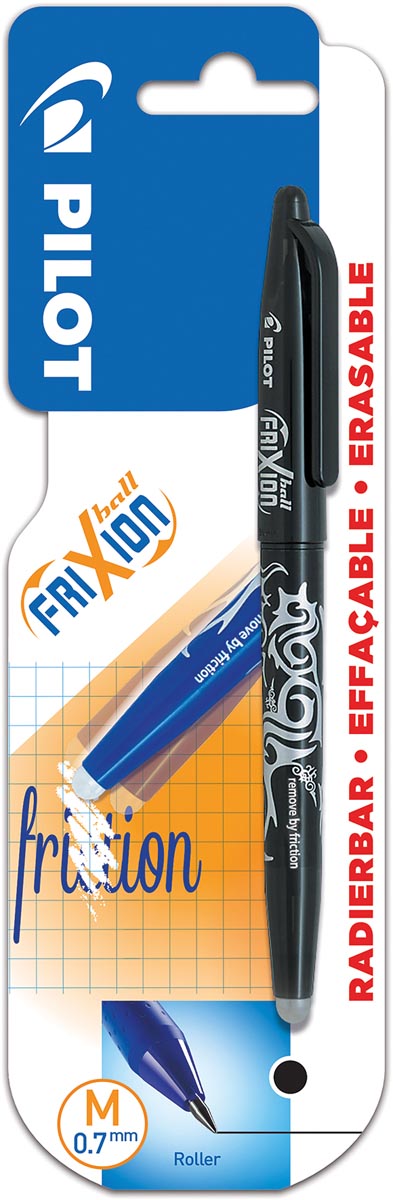 Pilot gelroller Frixion Ball, zwart, op blister
