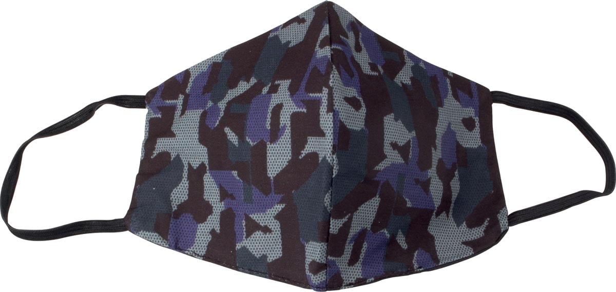 Wasbaar mondmasker, army blue motief, maat: heren, pak van 5 stuks Wasbaar mondmasker, army blue motief, maat: heren, pak van 5 stuks