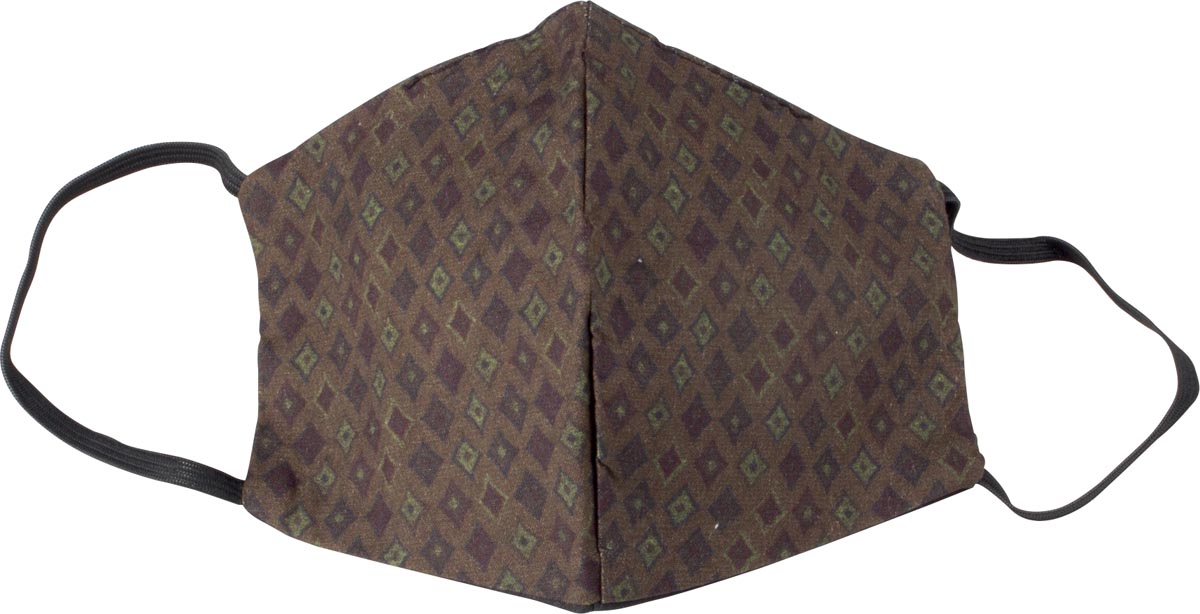 Wasbaar mondmasker, green kites motief, maat: heren, pak van 5 stuks afbeelding
