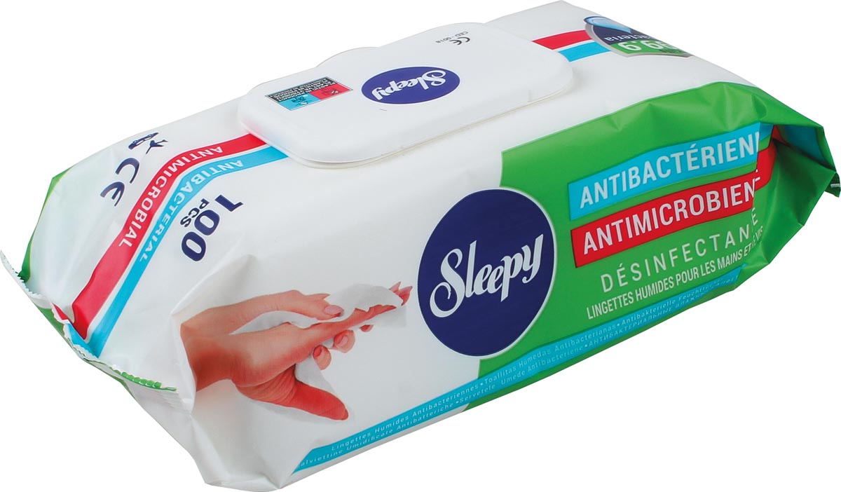 Desinfecterende antibacteriële vochtige doekjes, pak van 100 stuks Desinfecterende antibacteriële vochtige doekjes, pak van 100 stuks
