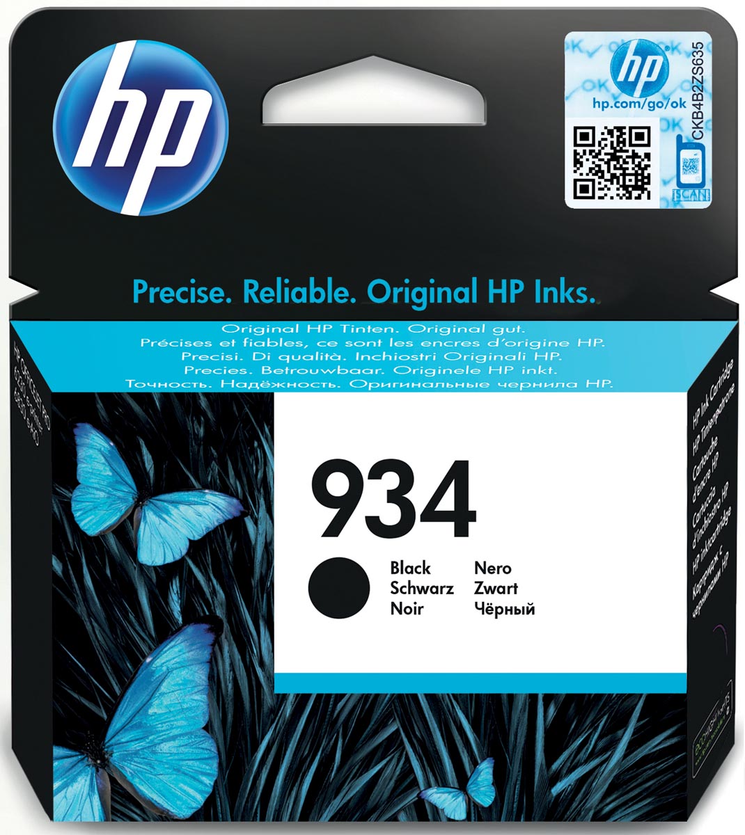 HP inktcartridge 934, 400 pagina&apos;s, OEM C2P19AE, zwart afbeelding