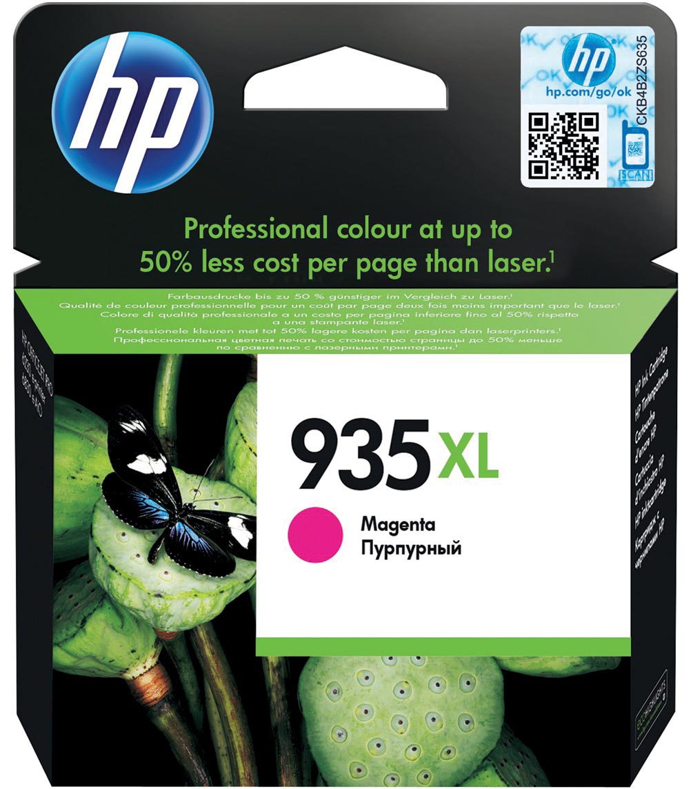 HP inktcartridge 935XL, 825 pagina&apos;s, OEM C2P25AE, magenta afbeelding