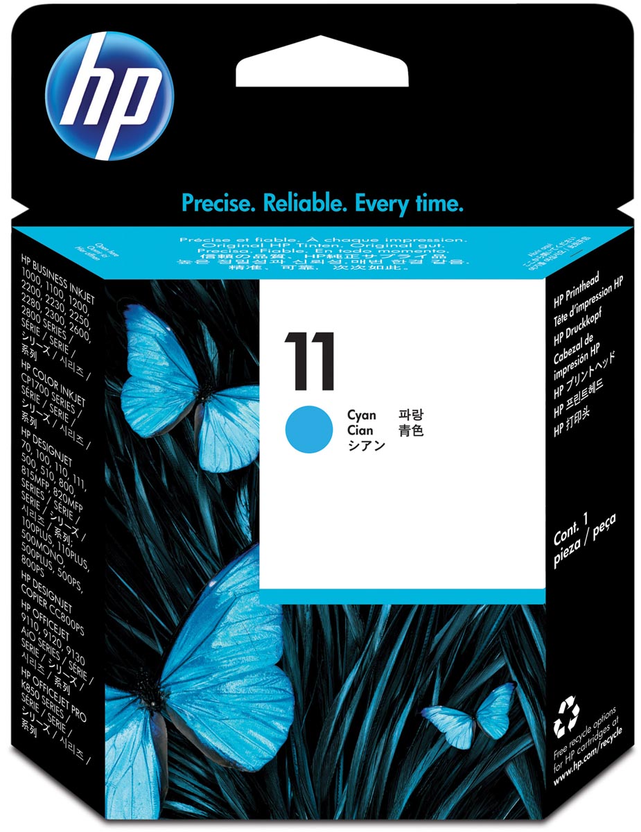 HP printkop 11, 24.000 pagina's, OEM C4811A, cyaan