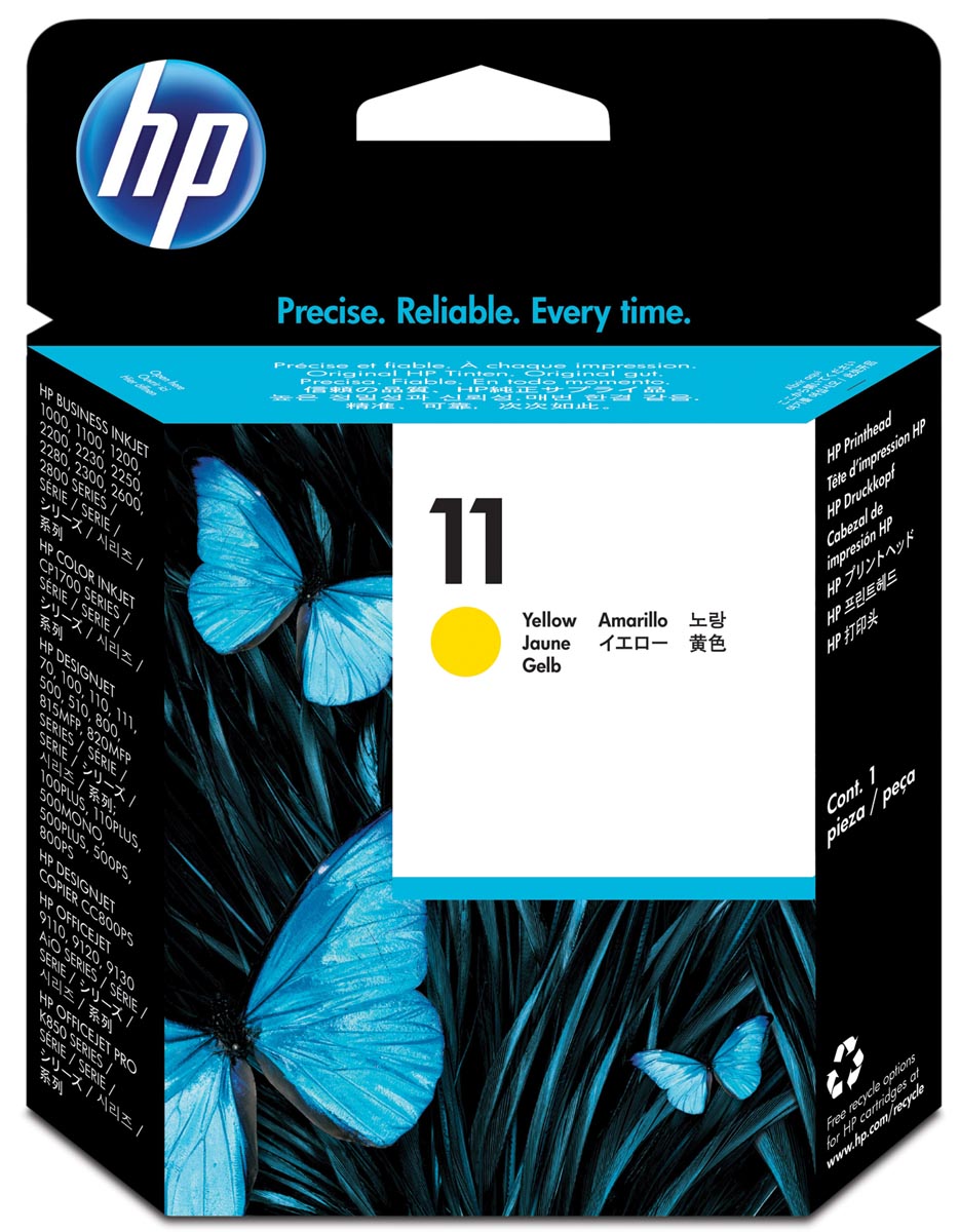 HP printkop 11, 24.000 pagina's, OEM C4813A, geel