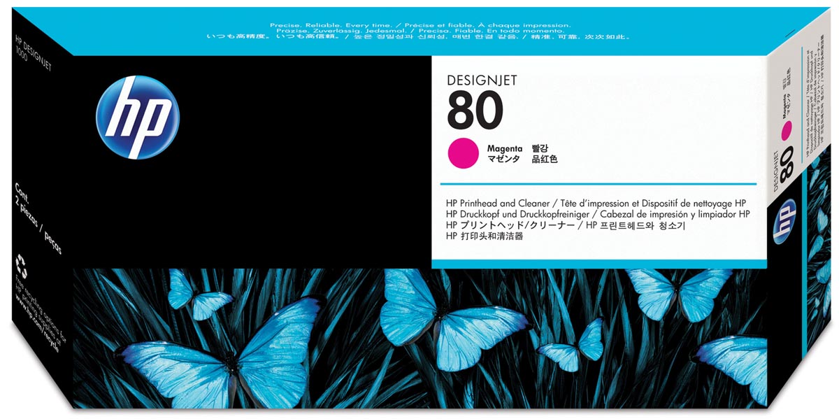 HP printkop 80, 2.500 pagina's, OEM C4822A, magenta