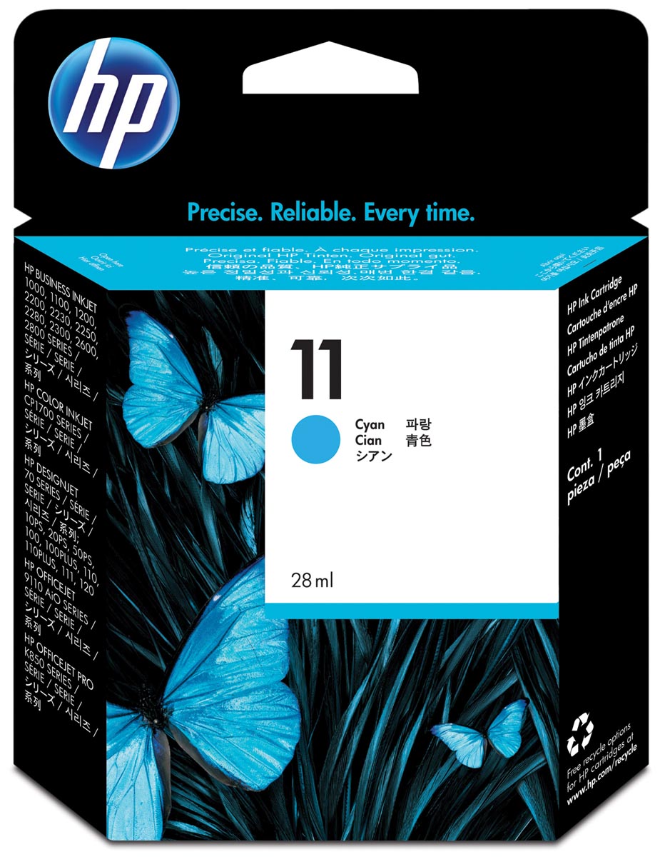 HP inktcartridge 11, 2.350 pagina's, OEM C4836AE, cyaan