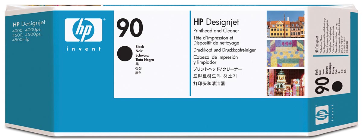 HP printkop 90, 44 ml, OEM C5054A, zwart, inclusief printkopreiniger