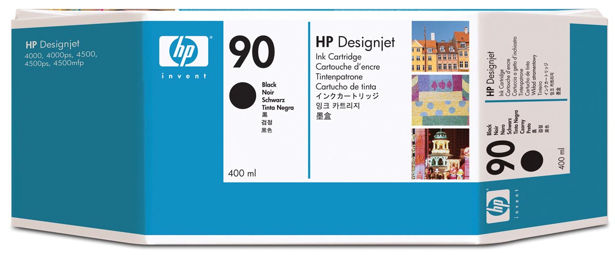 HP inktcartridge 90, 1.200 pagina's, OEM C5058A, zwart
