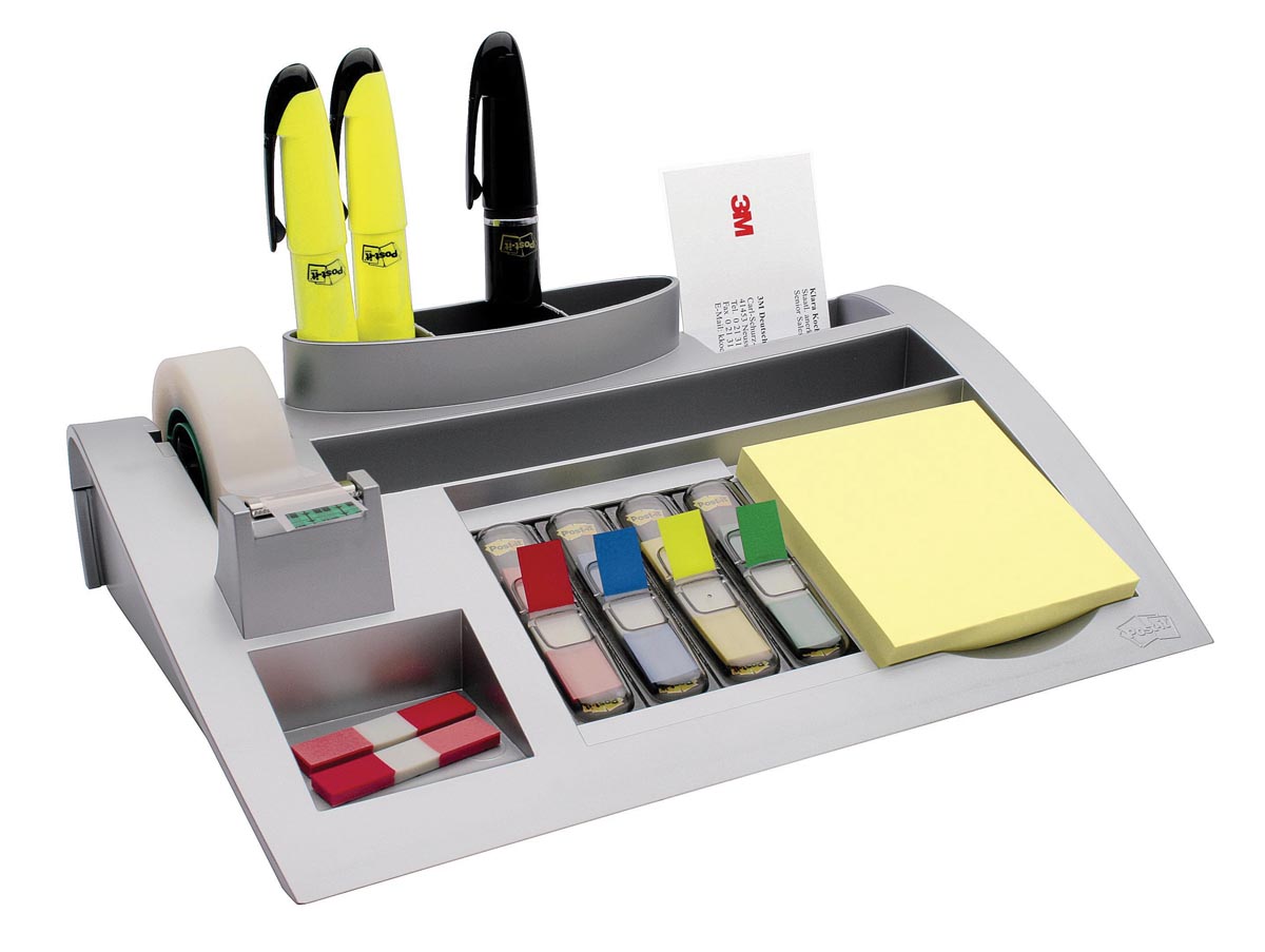 Post-it Index desk organizer, zilver, voor ft 26 x 16,5 x 5,5 cm afbeelding
