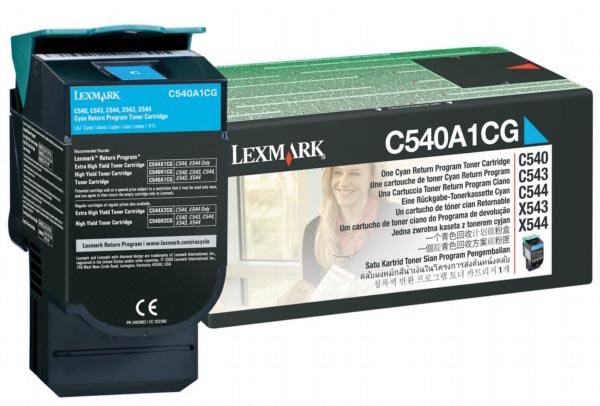 Lexmark Toner cyaan return program - 1000 pagina's - C540A1CG