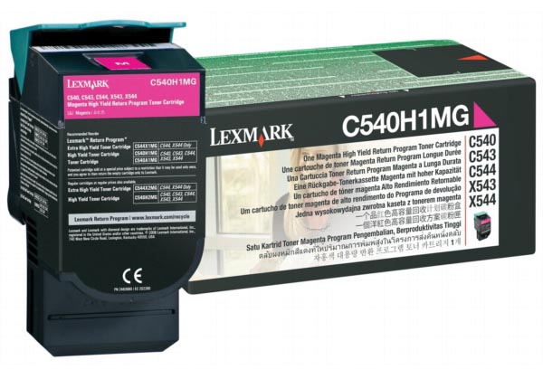 Lexmark Toner magenta return program - 1000 pagina's - C540A1MG