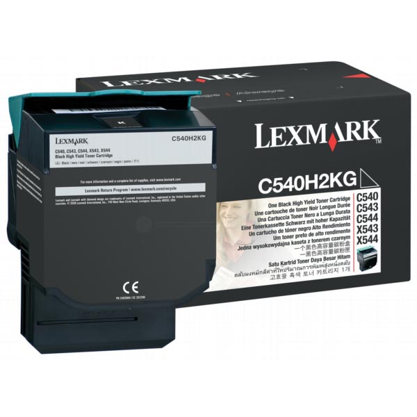 Lexmark Toner zwart return program - 2500 pagina's - C540H1KG