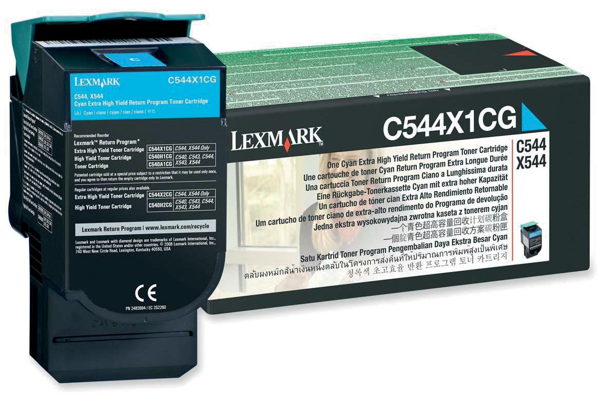 Lexmark Toner cyaan return program - 4000 pagina's - C544X1CG