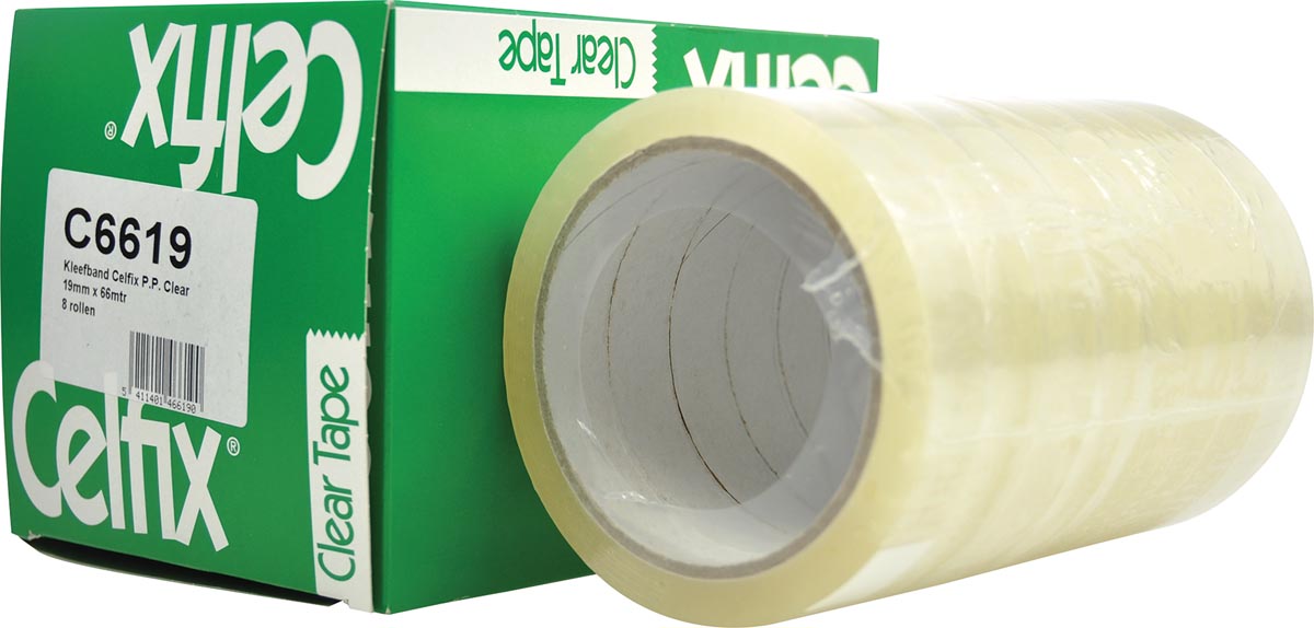 Celfix plakband PP ft 19 mm x 66 m afbeelding