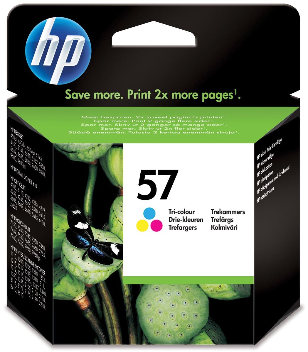 HP inktcartridge 57, 500 pagina's, OEM C6657AE, 3 kleuren