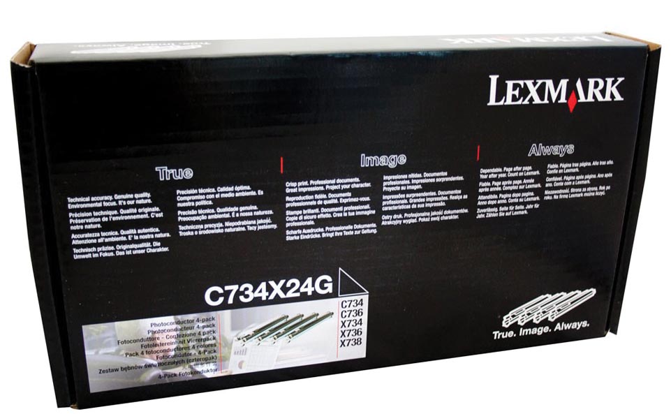 Lexmark Drum Kit zwart cyaan magenta geel - 20000 pagina's - C734X24G