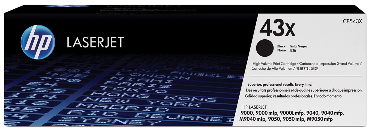 HP toner 43X, 30 000 pagina's, OEM C8543X, zwart