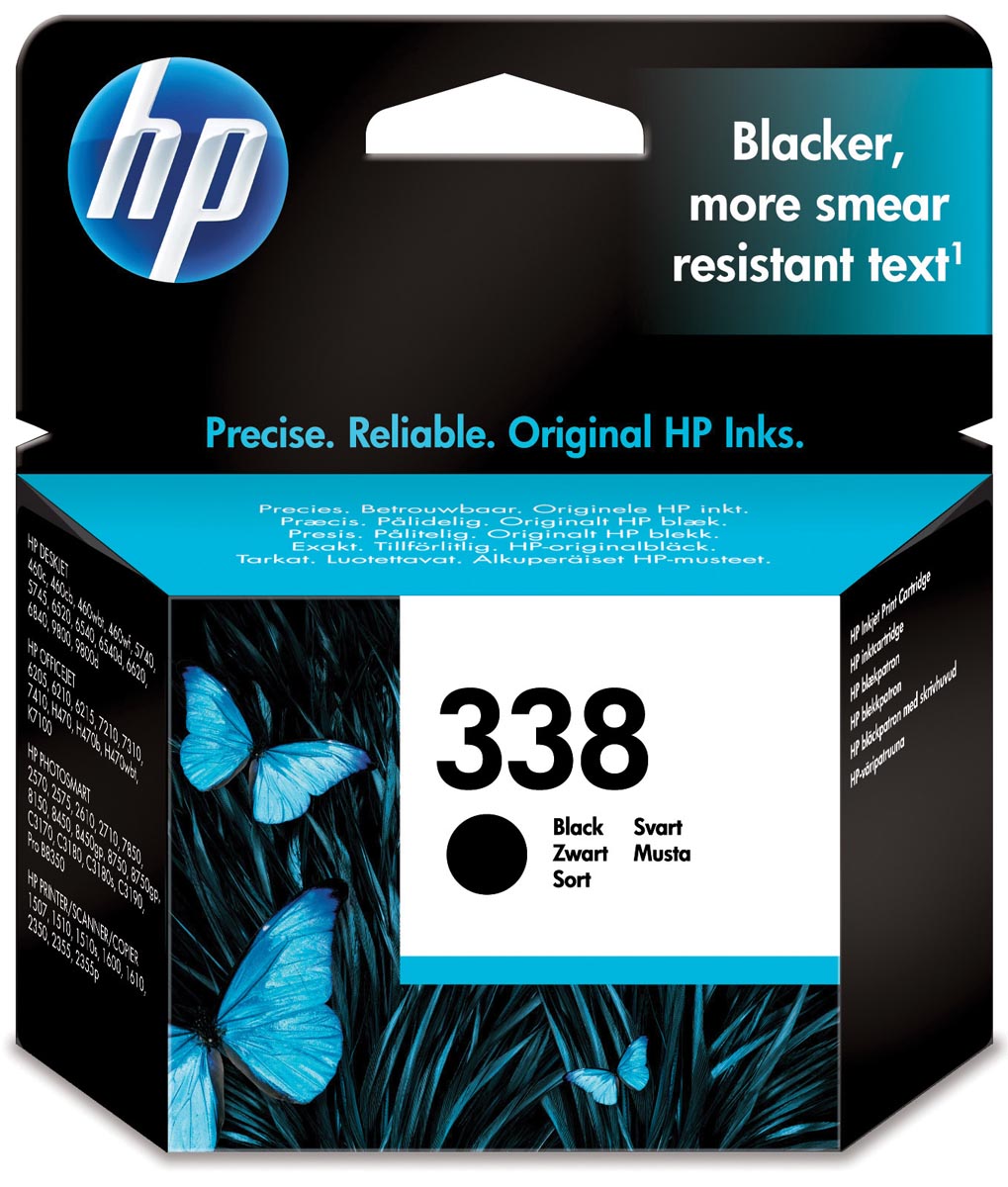 HP inktcartridge 338, 450 pagina&apos;s, OEM C8765EE, zwart afbeelding