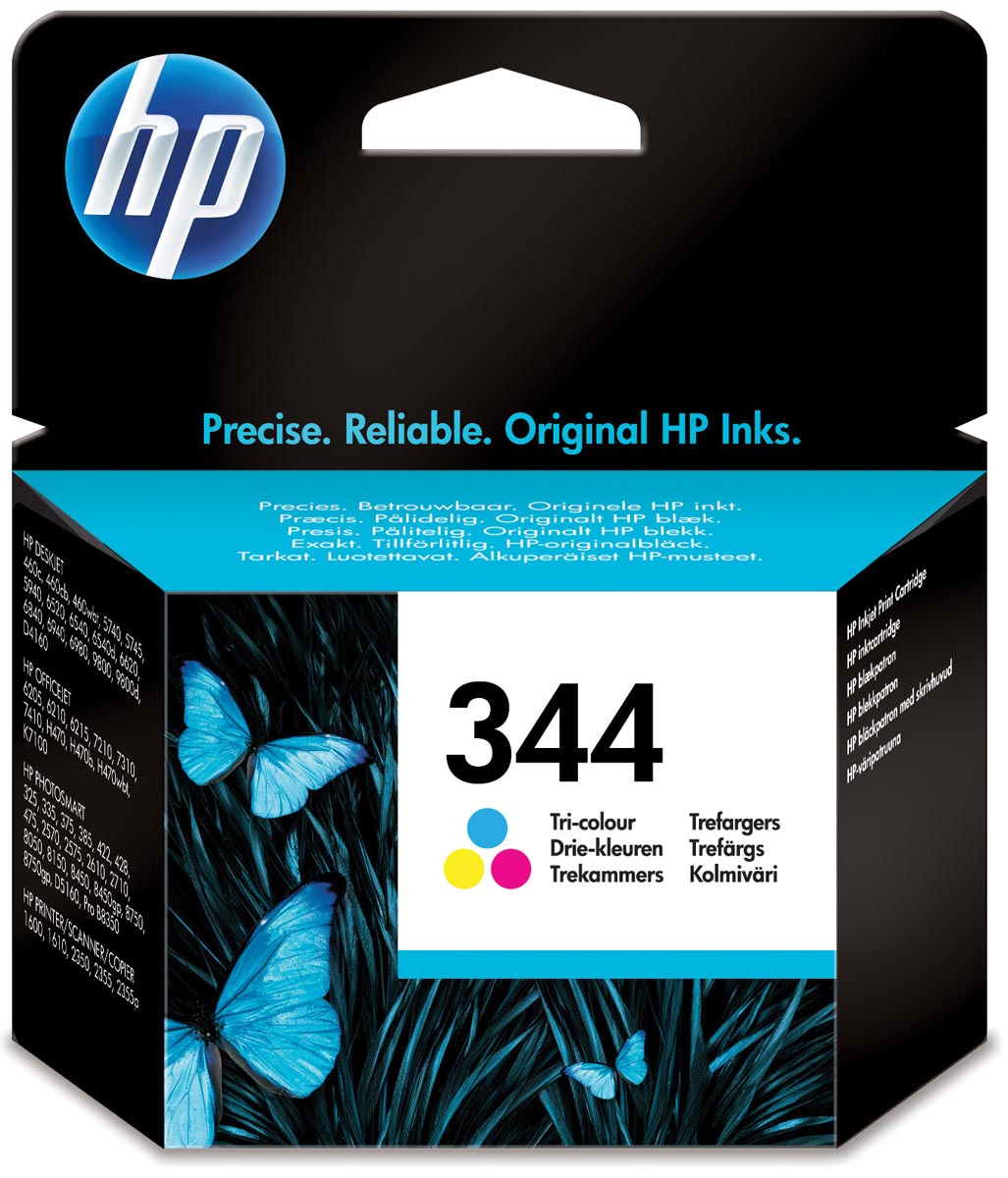 HP inktcartridge 344, 560 pagina&apos;s, OEM C9363EE, 3 kleuren afbeelding