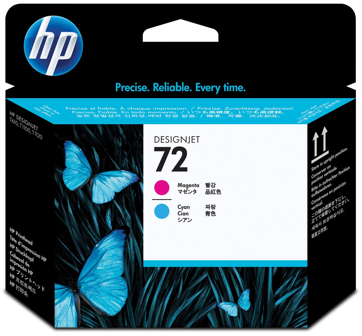 HP printkop 72, 130ml, OEM C9383A, cyaan-magenta