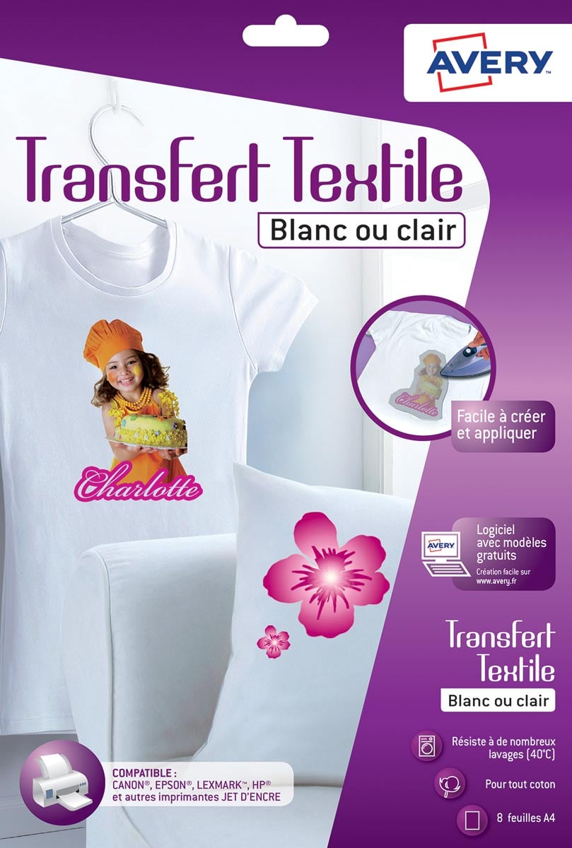 Afbeelding van AVERY T-shirt Transfer Paper