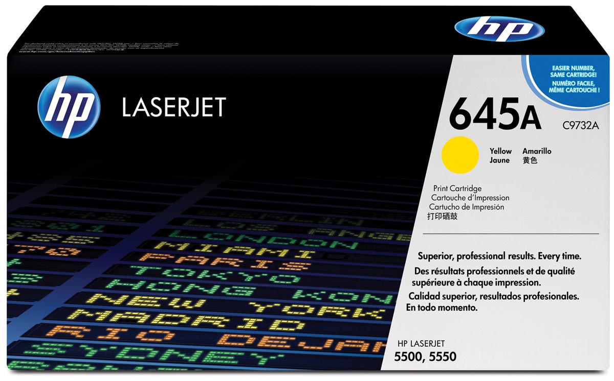 HP toner 645A, 12 000 pagina's, OEM C9732A, geel