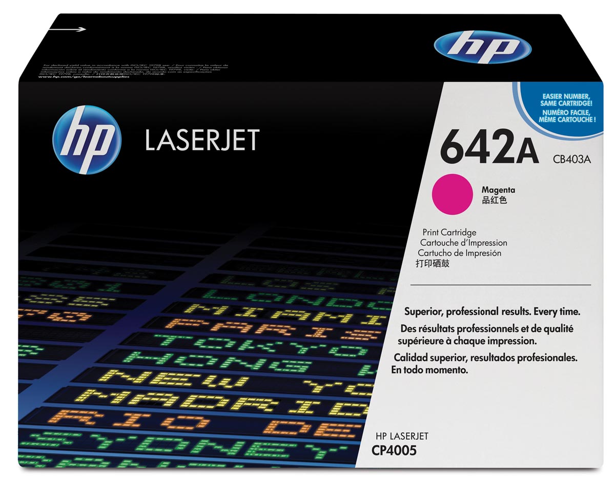 HP toner 642A, 7 500 pagina's, OEM CB403A, magenta