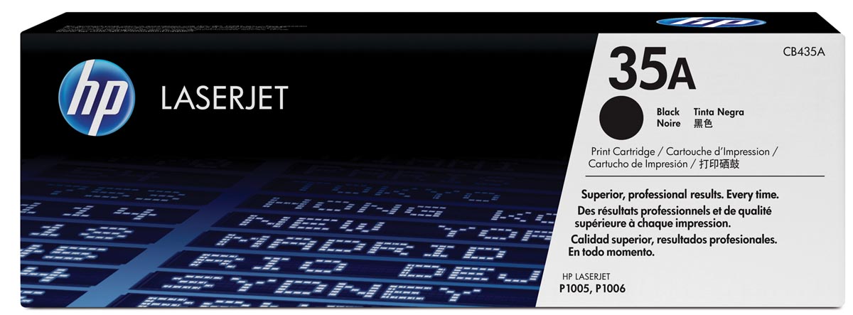 HP toner 35A, 1 500 pagina&apos;s, OEM CB435A, zwart afbeelding