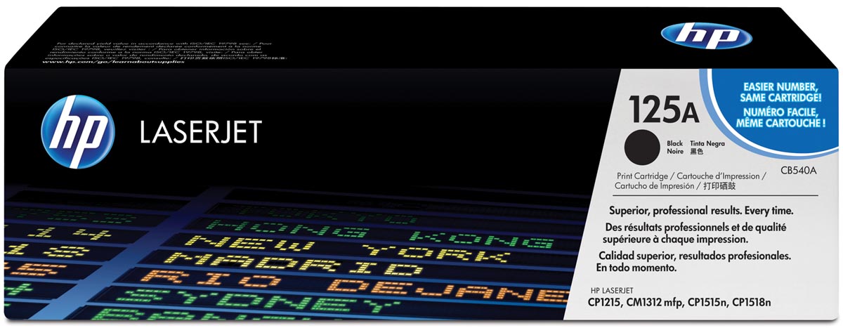 HP toner 125A, 2 200 pagina's, OEM CB540A, zwart HP toner 125A, 2 200 pagina's, OEM CB540A, zwart