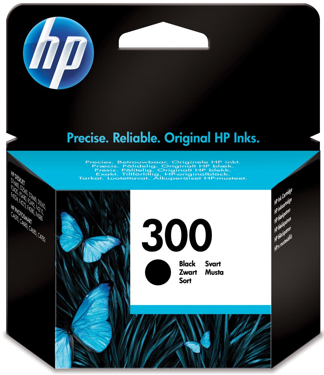HP inktcartridge 300, 200 pagina&apos;s, OEM CC640EE, zwart afbeelding