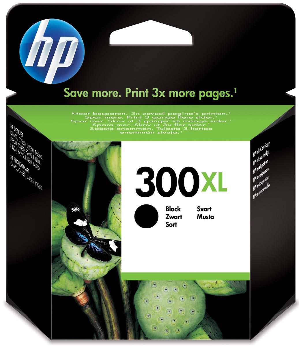 HP inktcartridge 300XL, 600 pagina&apos;s, OEM CC641EE, zwart afbeelding