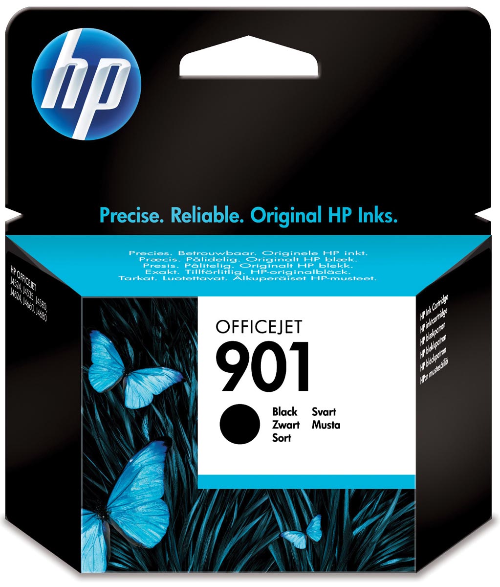 HP inktcartridge 901, 200 pagina's, OEM CC653AE, zwart