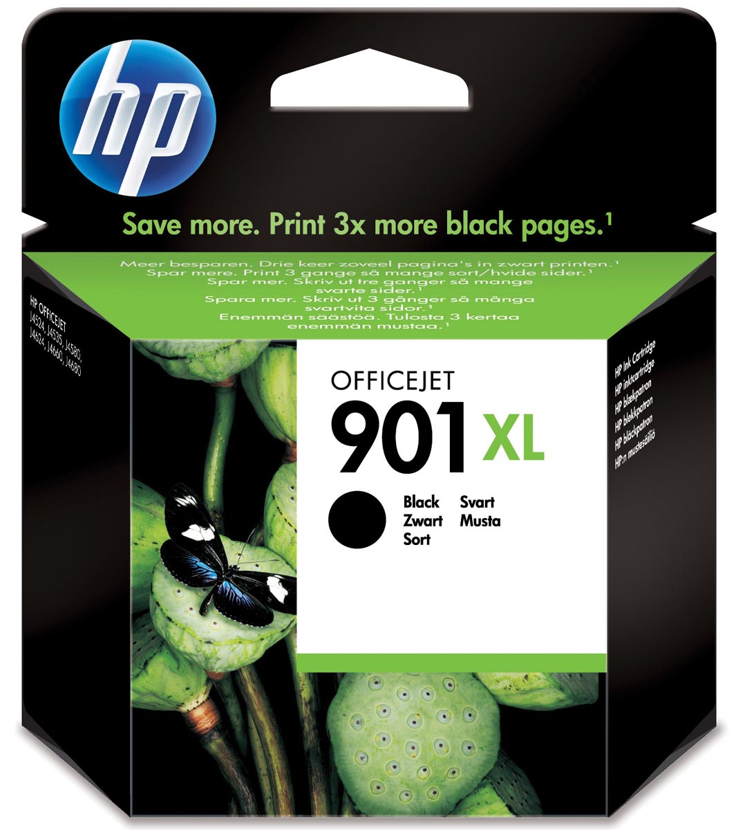 HP inktcartridge 901XL, 700 pagina's, OEM CC654AE, zwart