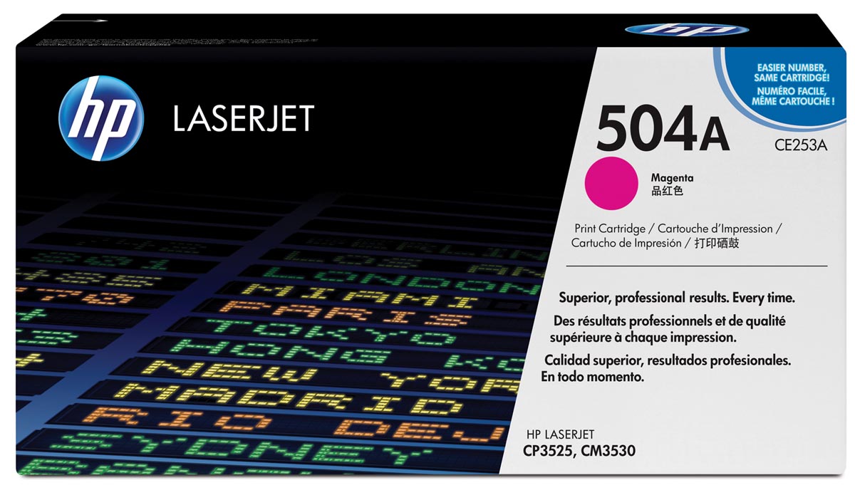 HP toner 504A, 7 000 pagina&apos;s, OEM CE253A, magenta