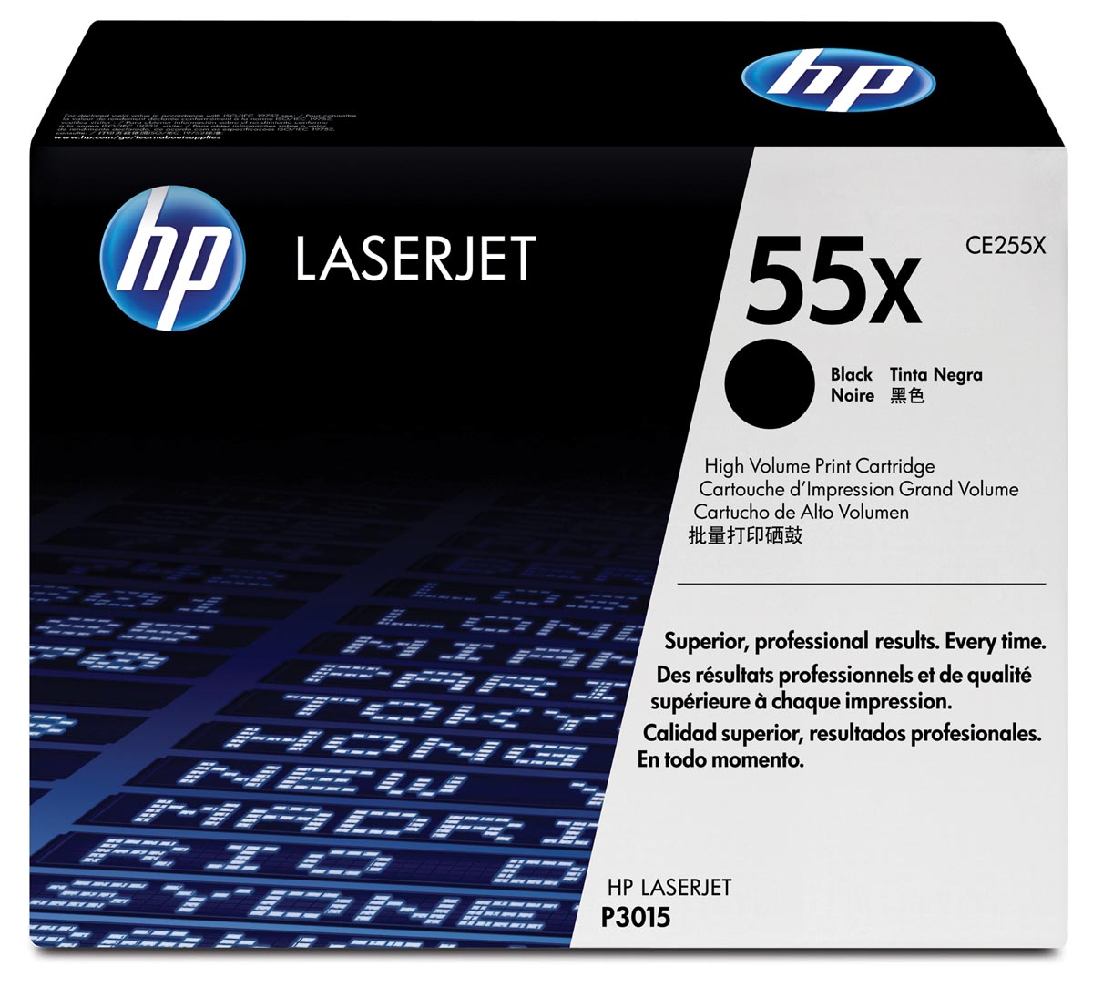 HP toner 55X, 12 500 pagina&apos;s, OEM CE255X, zwart