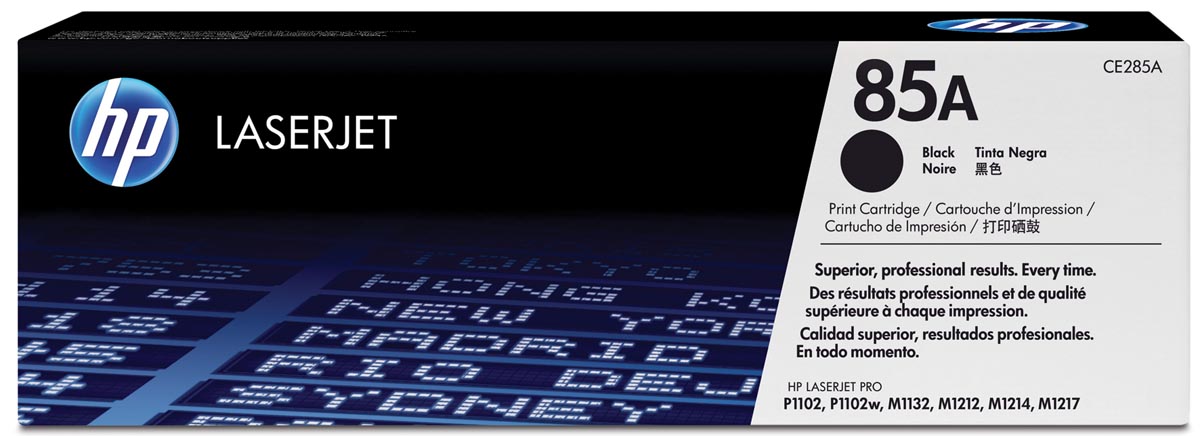 HP toner 85A, 1 600 pagina&apos;s, OEM CE285A, zwart afbeelding