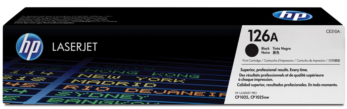 HP toner 126A, 1 200 pagina's, OEM CE310A, zwart HP toner 126A, 1 200 pagina's, OEM CE310A, zwart
