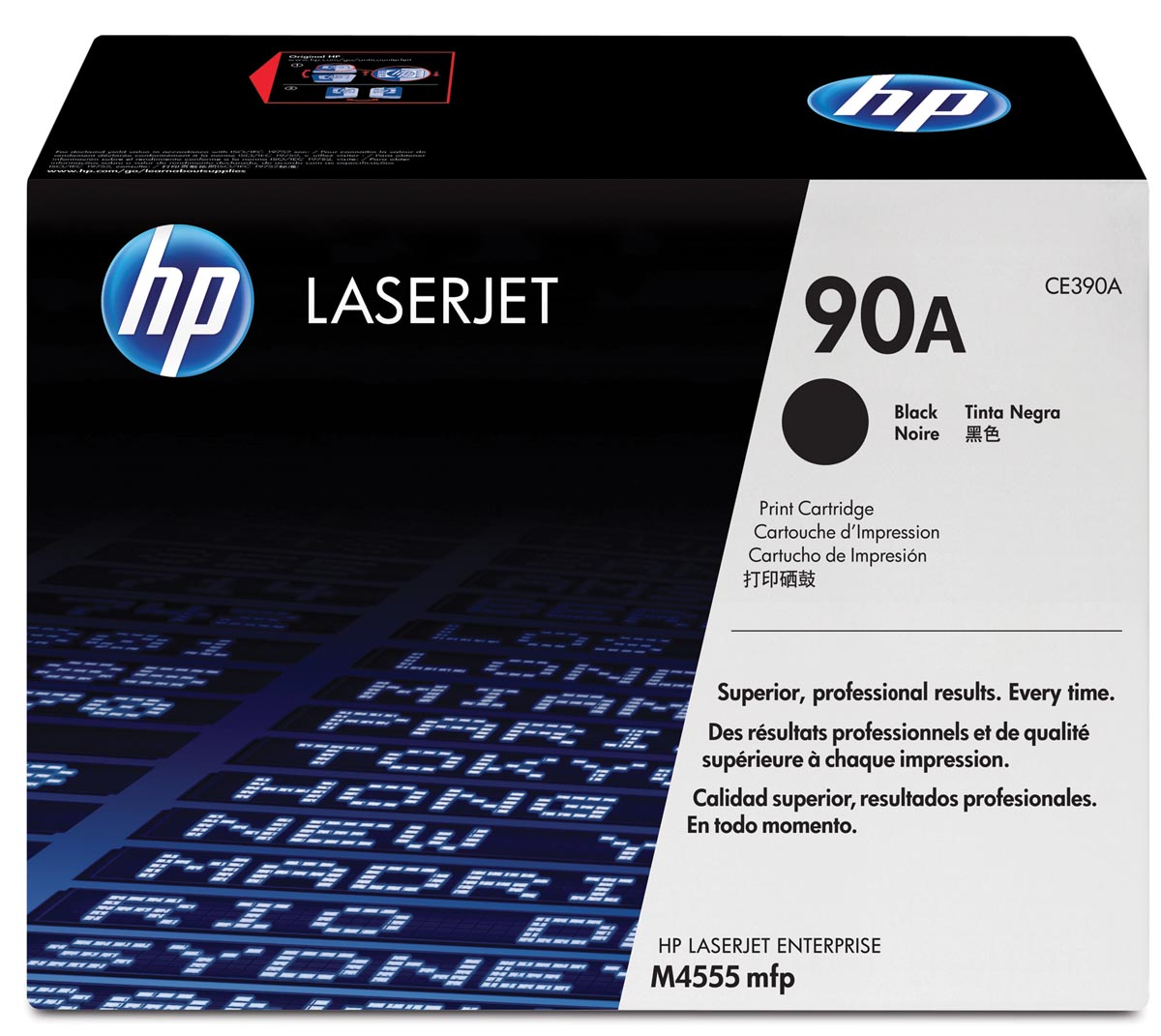 HP toner 90A, 10 000 pagina's, OEM CE390A, zwart HP toner 90A, 10 000 pagina's, OEM CE390A, zwart