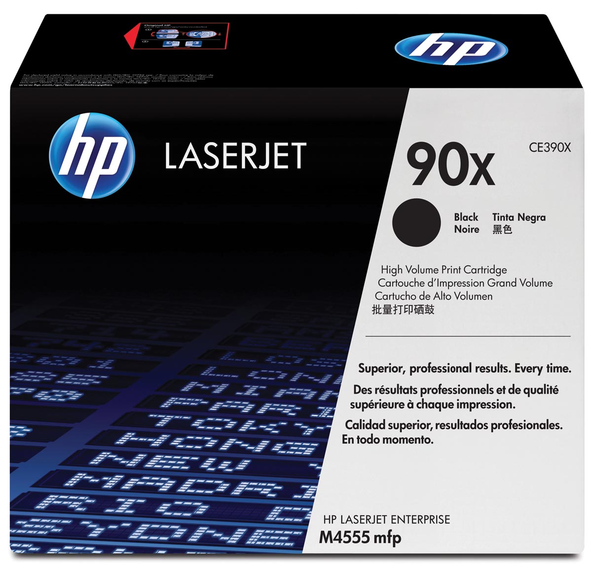 HP toner 90X, 24 000 pagina&apos;s, OEM CE390X, zwart afbeelding