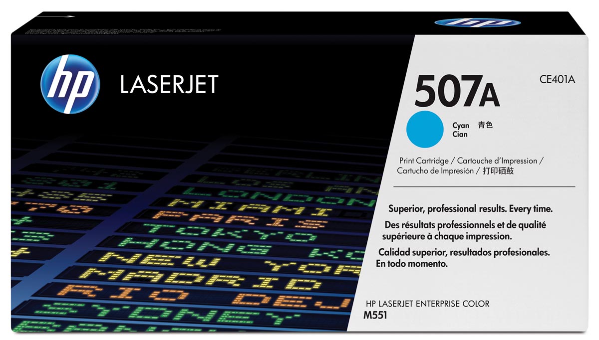HP toner 507A, 6 000 pagina&apos;s, OEM CE401A, cyaan afbeelding