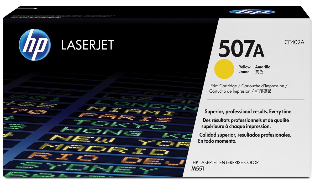 HP toner 507A, 6 000 pagina&apos;s, OEM CE402A, geel afbeelding