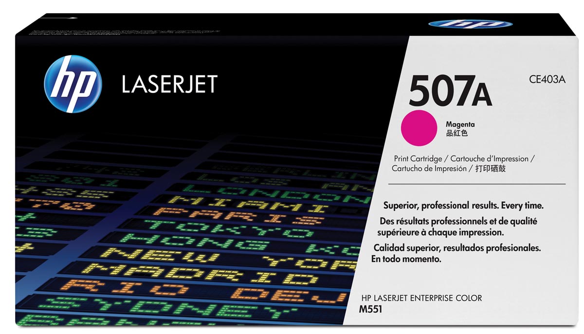 HP toner 507A, 6 000 pagina&apos;s, OEM CE403A, magenta afbeelding