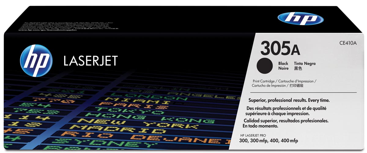 HP toner 305A, 2 200 pagina&apos;s, OEM CE410A, zwart afbeelding