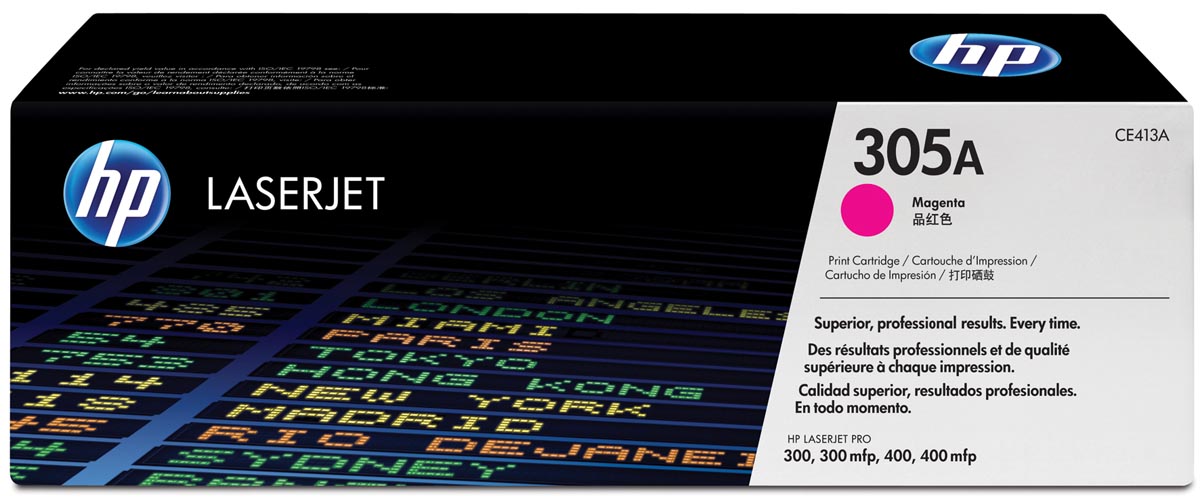 HP toner 305A, 2 600 pagina&apos;s, OEM CE413A, magenta afbeelding